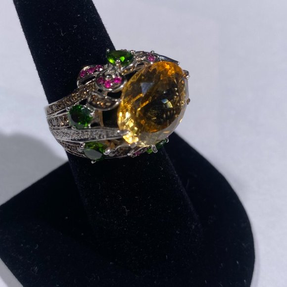 gemstone 14k gold ring